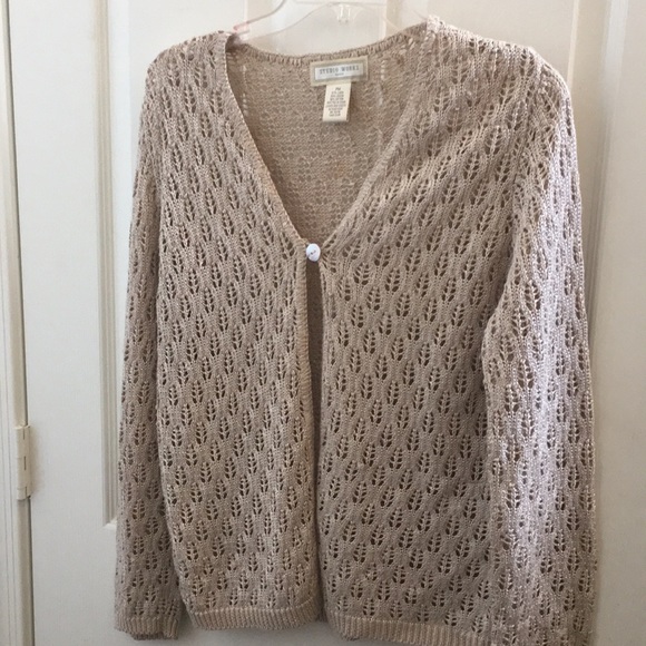 FINAL MARKDOWN LADIES studio works cardigan petite medium - Picture 1 of 4